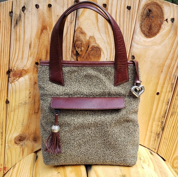 Brighton Handbags - Brighton Brown and Beige Handbag 9x9x5